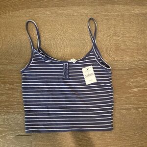 Cotton on blue striped tank top